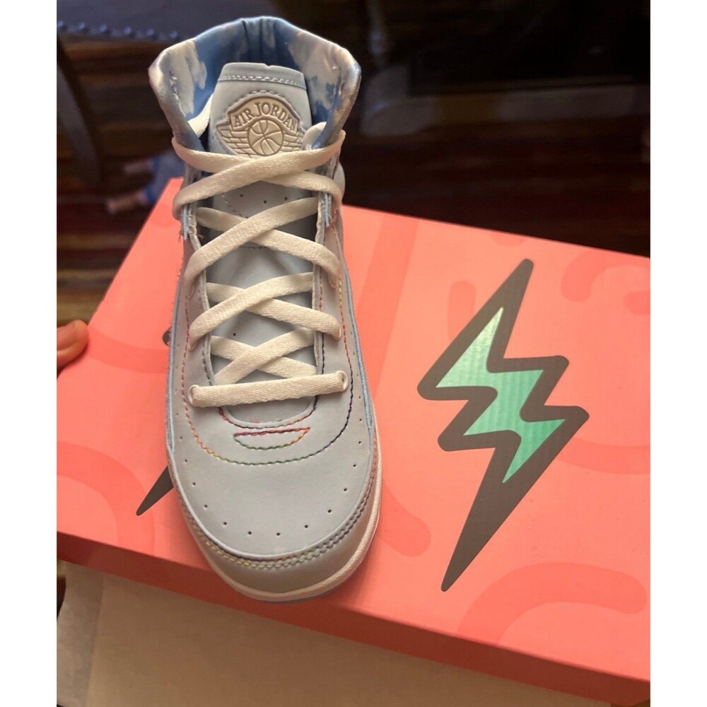 Jordan 2 Retro J Balvin Kids Sneakers Glow in dark 13C DQ7693-419